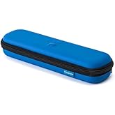 Triple Bristle Sonic Toothbrush Travel Case | Portable, Breathable & Hard Protection for Traveling, Camping, Office or Purse | Mesh Pocket for Accessories | BLUE
