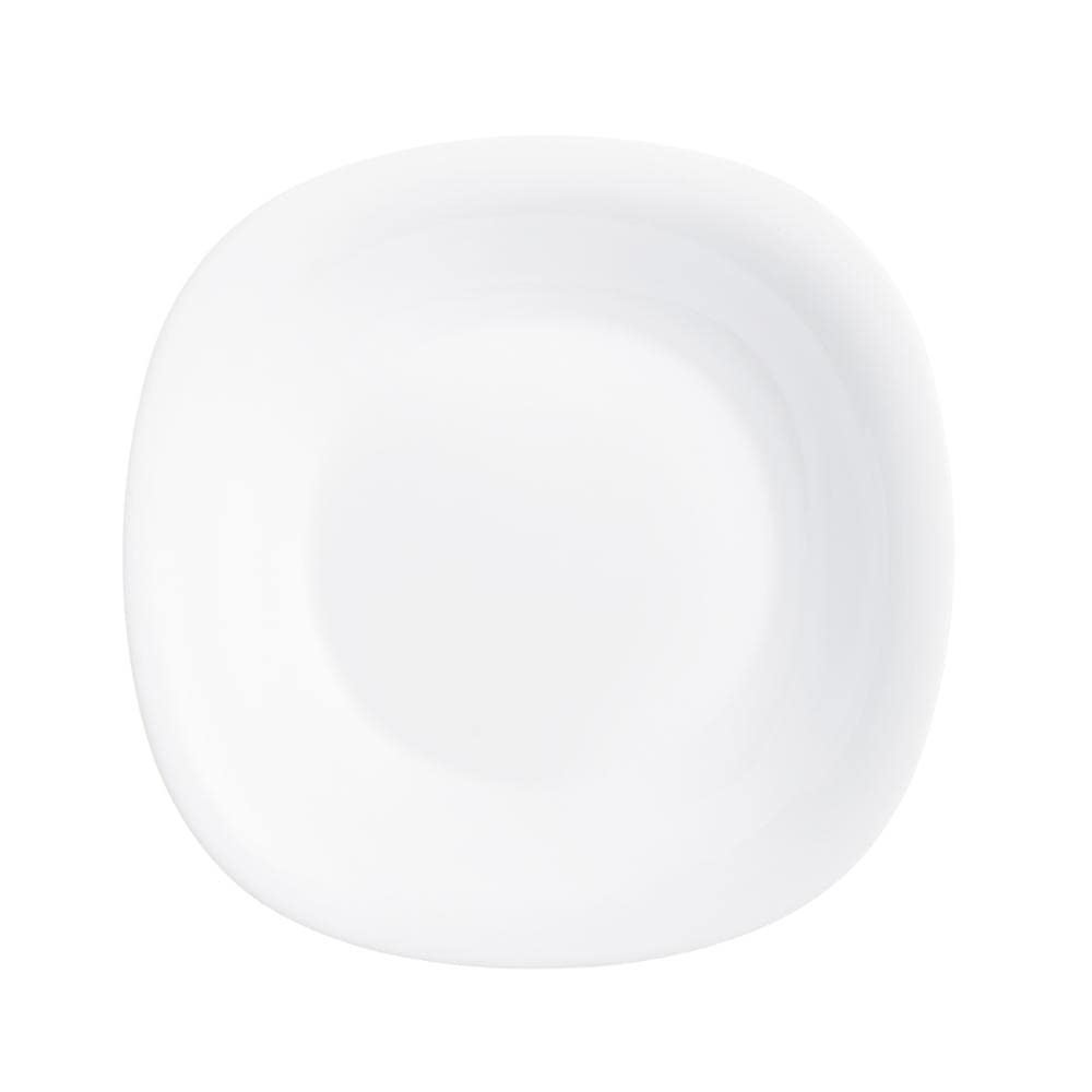 Luminarc 22.5 cm Carine Glass Soup Plate, White, 1 Piece