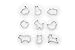 Fox Run Mini Animal Cookie cutters, 0.75 x 1.5 x 1 inches, Metallic