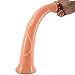 DressLoves Huge Horse Dildo Power Realistic 17.2 Inches Horse Dong With Increasing Size Shaft- Flexible But Firm With Veins For Real Feel With Suction Base.(Nude)