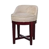 Teamson Home Wooden Swivel Stool Chair with Padding