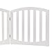Arf pets Free Standing Wood Dog Gate, Step Over Pet Fence, 3 Panel 360° configurable,24