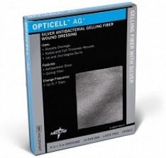 Opticell Ag Plus Silver Gelling Fiber Wound Dressings BOX 10, 4"x 5" Medline Item #MSC9845EP