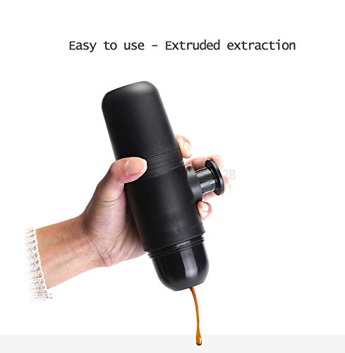 HutjungJW Mini Manual Portable Coffee Maker Mini Espresso Manually Handheld Pressure Espresso Coffee Machine Pressing For Home Travel