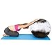 Trideer Exercise Ball, Yoga Ball, Birthing Ball with Quick Pump, Anti-Burst & Extra Thick, Heavy Duty Ball Chair, Stability Ball Supports 2200lbs (Office&Home) (Grey&White, L (58-65cm))