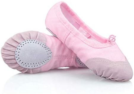 OHlive - Canvas Ballet Dance Soft Bottom Shoes Flats For Girls Kids (Pink 28Yards) (Color : Pink, Size : One Size)