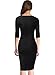 Miusol Women's Square Neck Busniess Peplum Fitted Casual Bodycon Dress (Medium, Black)