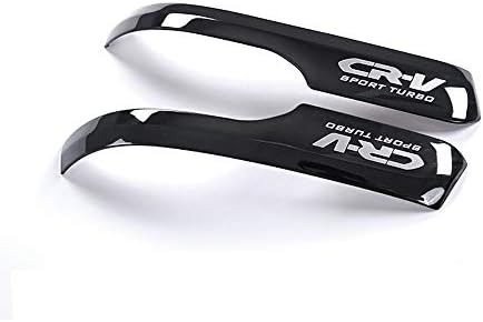 1 PAIR STAINLESS STEEL REAR VIEW SIDE MIRROR COVER MOLDINGS FOR HONDA CR-V 2017 2018 (Black)