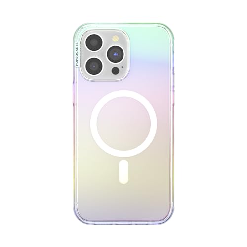 PopSockets iPhone 14 Pro Max Case with MagSafe, Phone Case for iPhone 14 Pro Max, Grip Sold Separately, Wireless Charging Compatible, Cute Shimmer