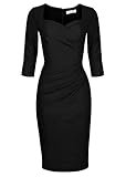 Newdow Lady Celebrity Classic Pleated Inspired Pencil Dress