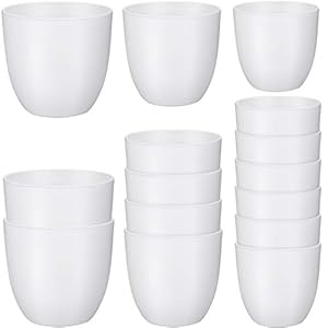 Comprar Macetas de Flores de Plástico Blancas Juego de 12 Macetas de