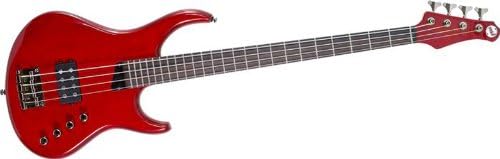 MTD Kingston "The Artist" Bass Guitar (4 String, Rosewood, Transparent Cherry)