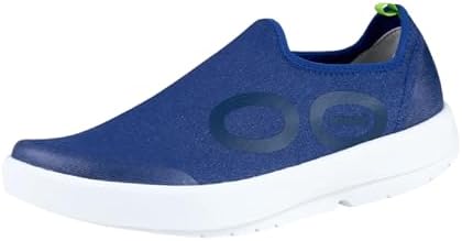 Amazon.com | OOFOS OOmg Low Recovery Shoe, White & Navy  display picture 2