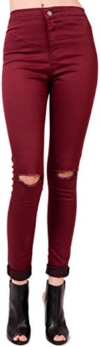 Lily Lulu Apparel disco high waisted skinny jeans pants acid wash denim skinny jeans White Skinny Jeans Black ripped high waisted jeans PU leather jeans
