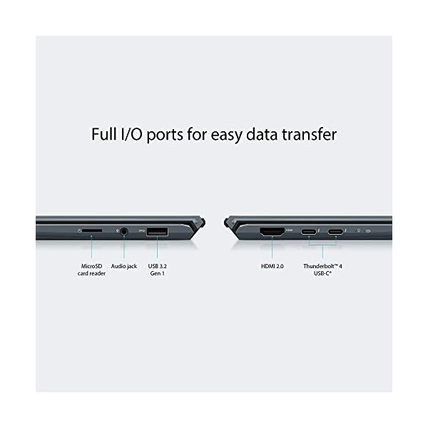 ASUS ZenBook 14 UX435EG Full HD 14" Touchscreen Laptop (Intel i7-1165G7, Nvidia MX450 Graphics Card, 16GB RAM, 512GB SSD, 32GB Intel Optane Memory, Windows 10) Includes ScreenPad 2.0
