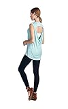 Laclef Women's Super Soft Knit Cowl Back Yoga Tank Top