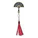 Feng Shui 2019 The Programming Peacock Mirror Fan to Protect Against Bad Luck & Harmful Energies W Red String Bracelet W3653