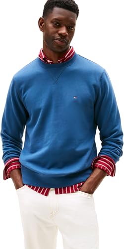 Sudadera Hombre Seasonal Fleece con Cuello Redondo, Azul (Aegean Sea), L