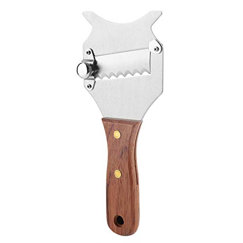 GOTOTOP Stainless Steel Truffle Slicer/Chocolate Cheese Shaver with Adjustable Blade and Wood Handle for Kitchen Cake Chocolate Bake