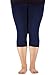 Zando Women's Lightweight 3/4 Length Basic Plus Size Breathable Leggings Comfort Modal Basic Pants Stretch Capri
