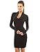 PattyBoutik Women's Cowl Neck Long Sleeve Knit Dress