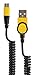 STANLEY 1319552 ST2 COILED MICRO USB CABLE, NYLON, BLACK/YELLOW