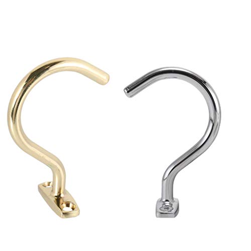 QYM Face Mount Hook Snooker Billiard Table Board Cue Hook to Hold Bridge Stick Pool Rack with 2 Mounting Screws fit for Pool Table (Gold) - Thumbnail 7