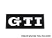 VW GTI TRUNK EMBLEM BADGE - RED W/CHROME TRIM