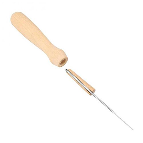 JIAN YA NA Needle Felting Craft Kit Set Wool Felt Tools with Foam Mat + Wooden Felting Handle + 10 Needles + Scissors + Awl + Finger Stall + Glue Stick