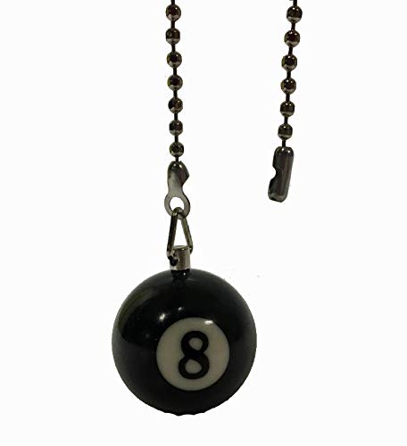 Billiard Ball Ceiling Fan Pull Chain Extender (8 Ball)