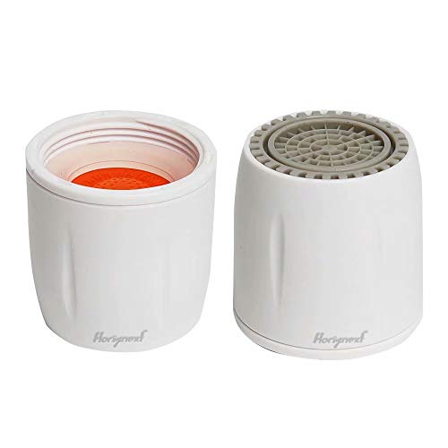 Horiznext POM plastic faucet aerator, bathroom and kitchen shower bubble flow head, (White, 2 pcs) - Thumbnail 3