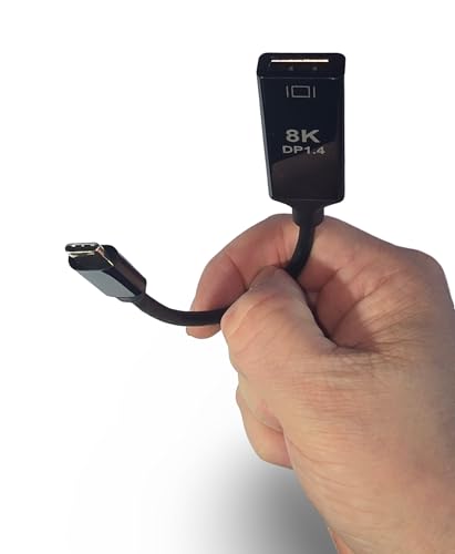 ✦ CIZMI 8K USB-C Male to DisplayPort Female Adapter | 8K@60Hz | USB-C To DP 1.4 | 32.4Gbps | Audio + Video | For Mobile, PC, Monitors, Projectors And More| 0.18m
