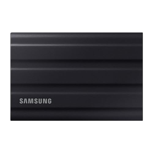 Samsung SSD Externe T7 Shield, 1 To, Noir, MU-PE1T0S/EU, vitesse de lecture/écriture jusqu'à 1050Mo/s, USB 3.2 Gen 2