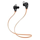 Intcrown S960 Bluetooth Headphones V4.0 Wireless In-ear Earbuds Headset for Running GYM Exercise Built in Microphone (Orange)