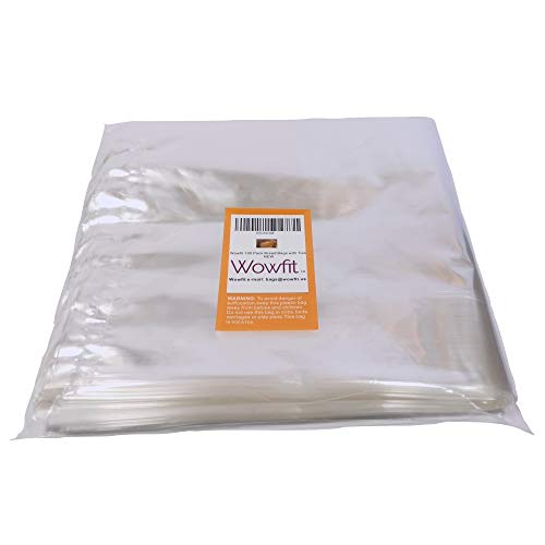 Wowfit Bread Poly Bags(PP material) Pack of 100 Entirely Transparent