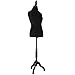 Best Choice Products Female Mannequin Torso Display w/Adjustable Tripod Stand and Foam Padding, Black