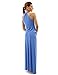 PattyBoutik Women's Halter Faux Wrap Blouson Maxi Dress