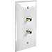 Mediabridge™ Wall Plate with F81 Jack (2-Port) - White
