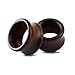ZS Vintage Natural Brown Black Wood Organic Ear Tunnel Plugs Stretcher Gauges for Men and Women (Brown,1/2