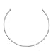 My Jewel Bar Plain Metal Choker (Silver-Plated-Base)