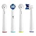 4 Replacement Toothbrush Heads Compatible Precision Clean Brush Heads for Braun Oral B Professional Care 500 600 1000 2000 2500 3000 5000 7000 and More Vitality Pro Smart Genius Electric Toothbrushes