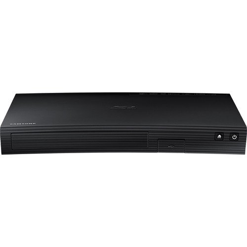 Samsung Blu-ray DVD Disc Player With Built-in Wi-Fi 1080p & Full HD Upconversion, Plays Blu-ray Discs, DVDs & CDs, Plus CubeCable 6Ft High Speed HDMI Cable, Black Finish