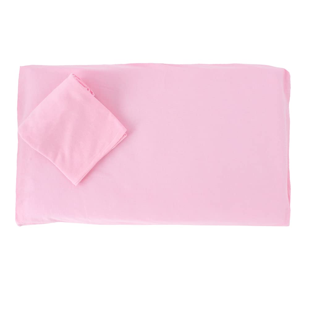 Baby Toddler Pillowcase, Plain Cot Bed Pillow Cases 60 x 35cm, 2 Pack, 100% Cotton, OEKO-TEX Approved, Extra Soft - Pink