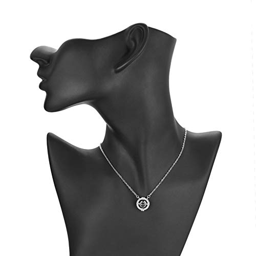 lightclub Novelty Funny Personalized Designer Brand Fashion Hundred Languages I Love You Projection Projecting Pendant Chain Necklace Jewelry for Women Silver