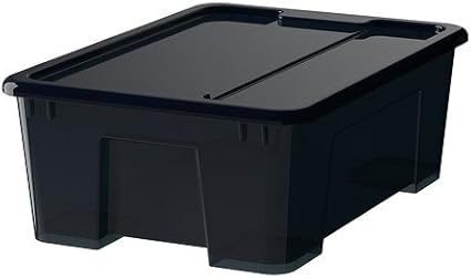 IKEA SAMLA - Caja con tapa, negro: Amazon.es: Hogar