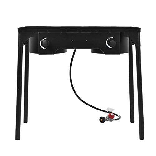Giantex Outdoor Double Burner Stove, High Pressure 2 Burner Stand Max