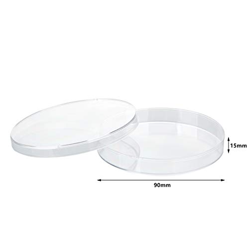 Eowpower 20 Pack Sterile Plastic Petri Dish Tissue Culture Plate 90x15mm with 20Pcs 2ml 3ml Plastic Transfer Pipettes - Each of 10Pcs