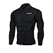 Ctrilady Men's Neoprene Wetsuit Jacket with Front Zipper and Long Sleeves for Swimming, Snorkeling, and Surfing(Black, 2XL)