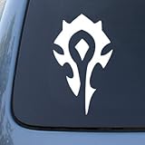 WORLD OF WARCRAFT HORDE PVP - WOW - Vinyl Car Decal Sticker #1902 | Vinyl Color: White