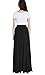 Women's Summer Chiffon Mopping Floor Length Big Hem Solid Beach Maxi Skirt (Large),Black,Large